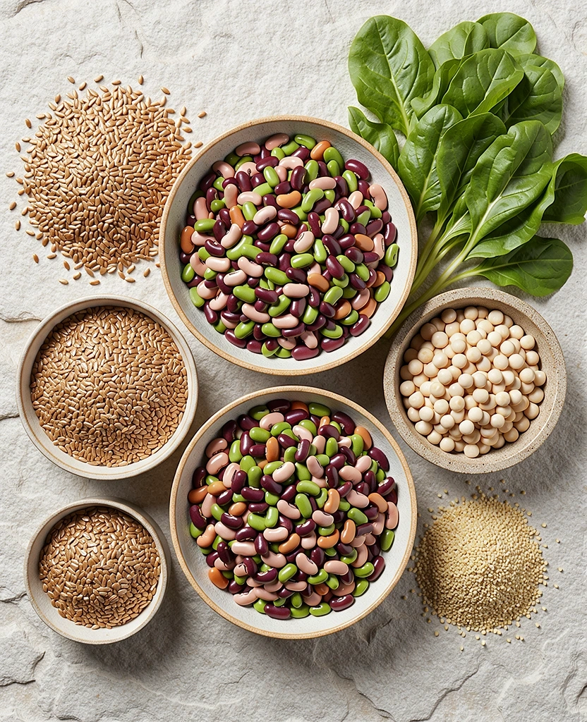 Selezione di cibi integrali di alta qualità